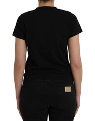 Balenciaga Black Cotton Logo Print Crew Neck Short Sleeves T-shirt -   -  Balenciaga.