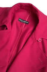 Dolce & Gabbana Dark Pink Double Breasted Trench Coat Jacket -   -  Dolce & Gabbana.