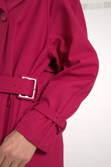 Dolce & Gabbana Dark Pink Double Breasted Trench Coat Jacket -   -  Dolce & Gabbana.