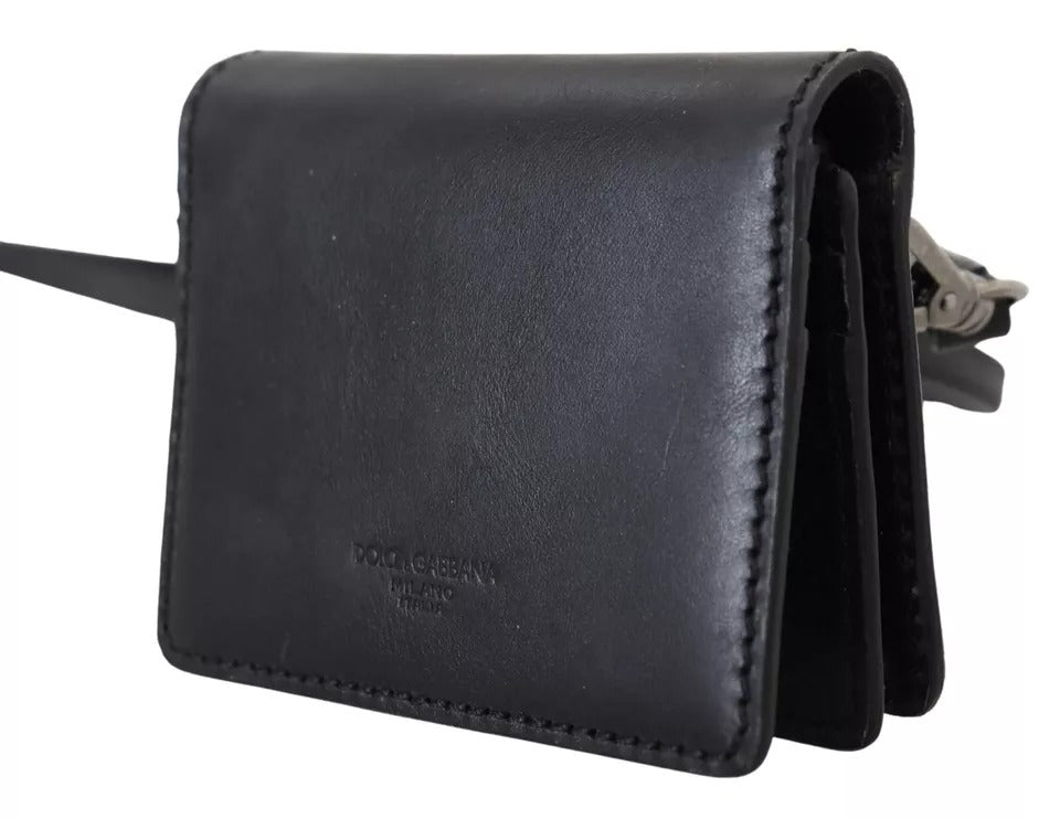 Dolce & Gabbana Black Leather Bifold Shoulder Sling Women Wallet -   -  Dolce & Gabbana. Dolce & Gabbana Black Leather Bifold Shoulder Sling Women Wallet -   -  Dolce & Gabbana.