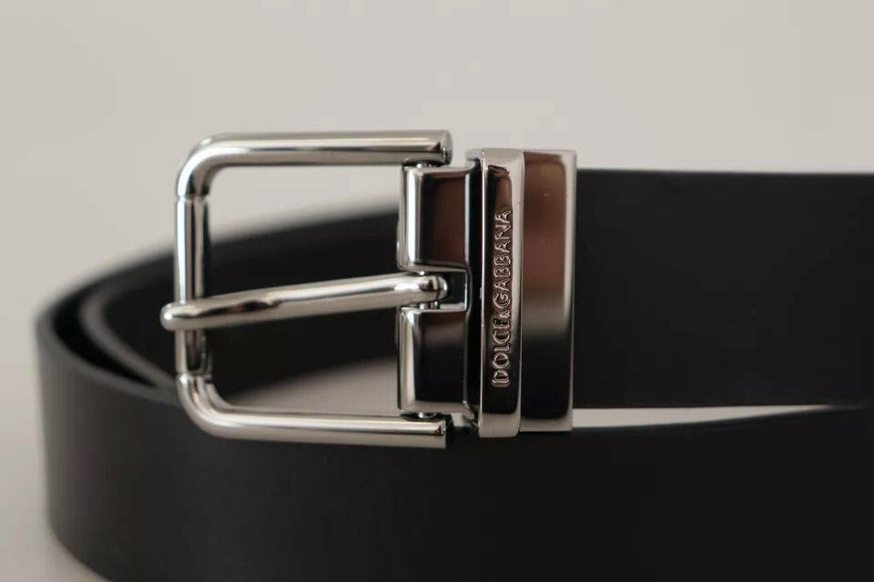 Dolce & Gabbana Black Calf Leather Logo Engraved Metal Buckle Belt -   -  Dolce & Gabbana. Dolce & Gabbana Black Calf Leather Logo Engraved Metal Buckle Belt -   -  Dolce & Gabbana.