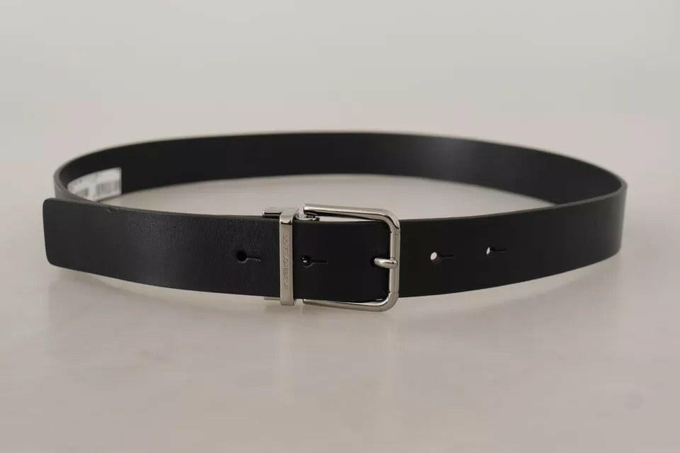 Dolce & Gabbana Black Calf Leather Logo Engraved Metal Buckle Belt -   -  Dolce & Gabbana. Dolce & Gabbana Black Calf Leather Logo Engraved Metal Buckle Belt -   -  Dolce & Gabbana.
