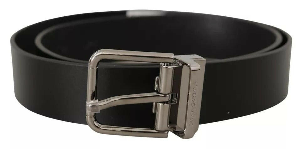 Dolce & Gabbana Black Calf Leather Logo Engraved Metal Buckle Belt -   -  Dolce & Gabbana. Dolce & Gabbana Black Calf Leather Logo Engraved Metal Buckle Belt -   -  Dolce & Gabbana.