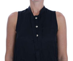Versace Jeans Black Sleeveless Viscose Blouse Top -   -  Versace Jeans.