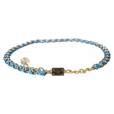 Dolce & Gabbana Blue Braided Gold Brass Chain Waist Belt -   -  Dolce & Gabbana.