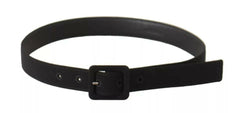 Dolce & Gabbana Black Velvet Leather Logo Waist Buckle Belt -   -  Dolce & Gabbana.