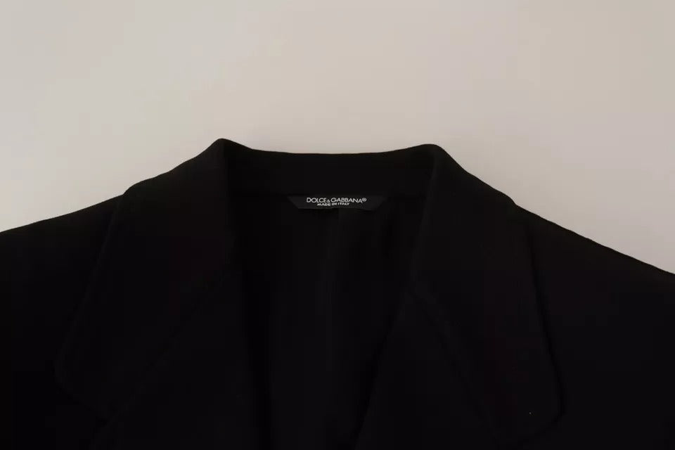 Dolce & Gabbana Black Wool Slim Fit Coat Jacket Blazer -   -  Dolce & Gabbana. Dolce & Gabbana Black Wool Slim Fit Coat Jacket Blazer -   -  Dolce & Gabbana.