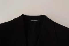 Dolce & Gabbana Black Wool Slim Fit Coat Jacket Blazer -   -  Dolce & Gabbana.