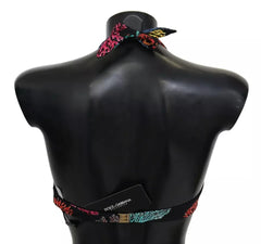 Dolce & Gabbana Black Corals Print Swimsuit Beachwear Bikini Top -   -  Dolce & Gabbana.