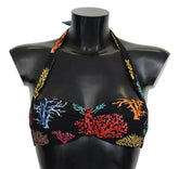 Dolce & Gabbana Black Corals Print Swimsuit Beachwear Bikini Top -   -  Dolce & Gabbana.