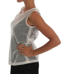 Dolce & Gabbana White Net Tank Transparent Top -   -  Dolce & Gabbana.