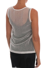 Dolce & Gabbana White Net Tank Transparent Top -   -  Dolce & Gabbana.