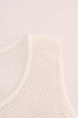 Dolce & Gabbana White Net Tank Transparent Top -   -  Dolce & Gabbana.