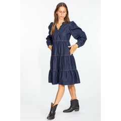 Love Moschino Elegant Dark Blue Denim Flare Dress -   -  Love Moschino.
