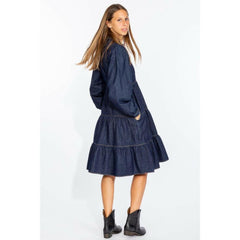 Love Moschino Elegant Dark Blue Denim Flare Dress -   -  Love Moschino.