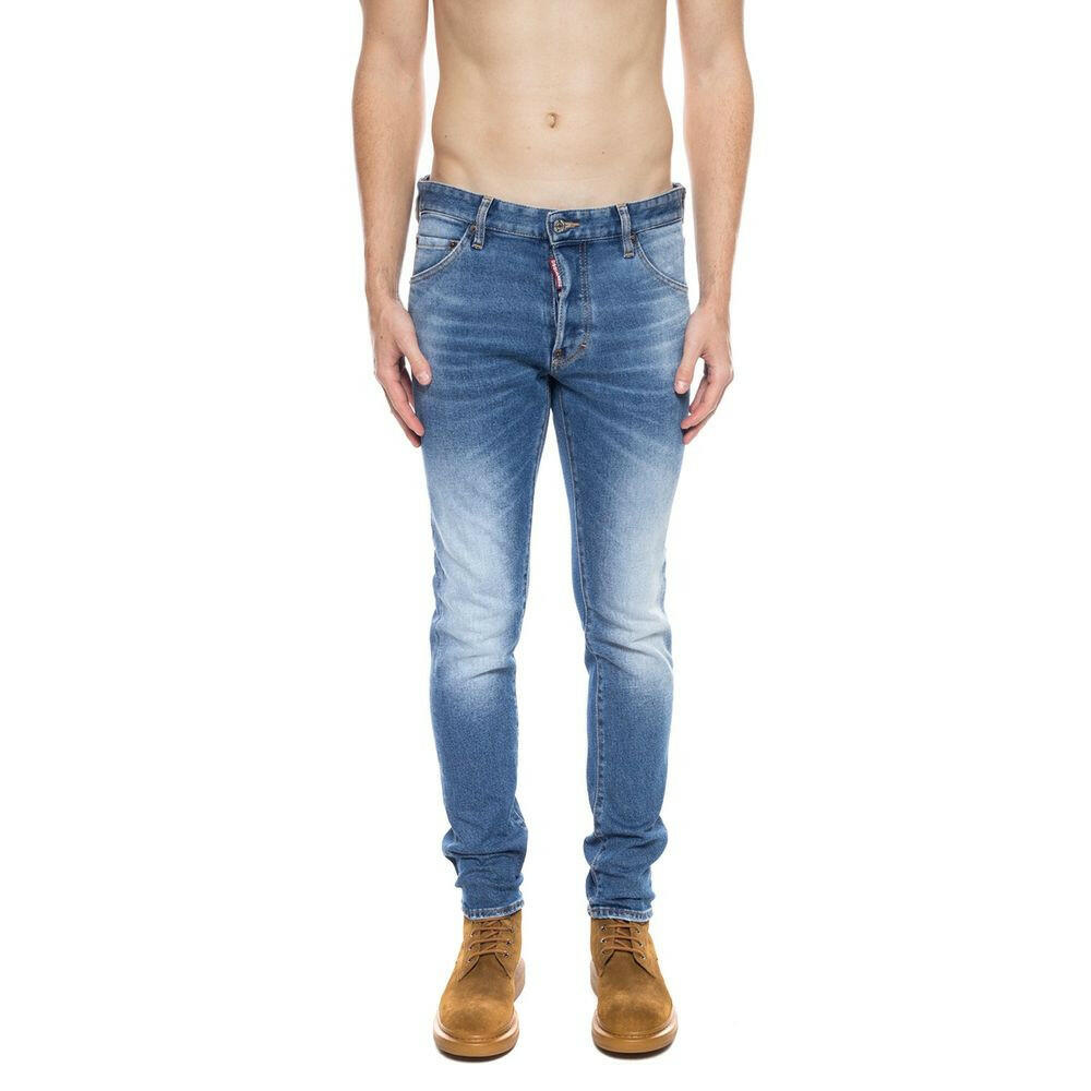 Dsquared² Blue Cotton Men's Distressed Jean -   -  Dsquared².