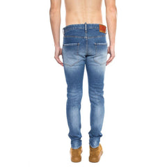 Dsquared² Blue Cotton Men's Distressed Jean -   -  Dsquared².