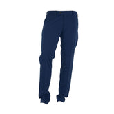 Made in Italy Elegant Blue Trousers for Sophisticated Men -   -  Made in Italy.