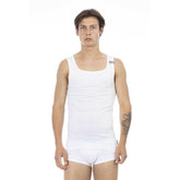 Bikkembergs White Cotton Men's Tank Top -   -  Bikkembergs.