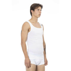 Bikkembergs White Cotton Men's Tank Top -   -  Bikkembergs.