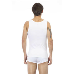 Bikkembergs White Cotton Men's Tank Top -   -  Bikkembergs.