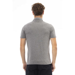 Baldinini Trend Gray Cotton Men Polo -   -  Baldinini Trend.