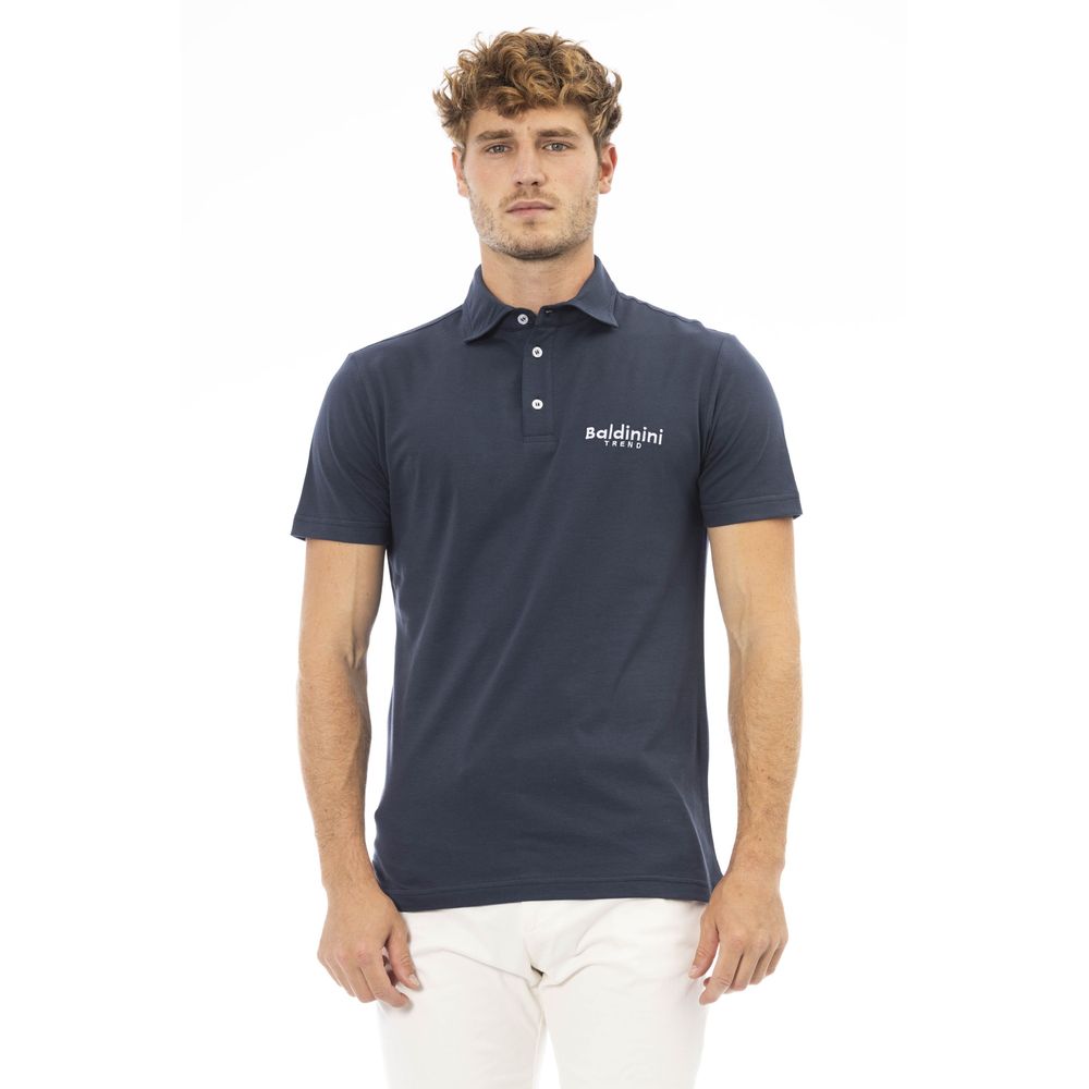 Baldinini Trend Blue Cotton Men Polo Shirt -   -  Baldinini Trend.