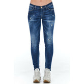 Frankie Morello Blue Cotton Women Jeans -   -  Frankie Morello.