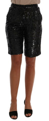 Dolce & Gabbana Black Sequined Fashion Shorts -   -  Dolce & Gabbana.