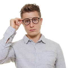 Police Brown Men Glasses Frame -   -  Police.