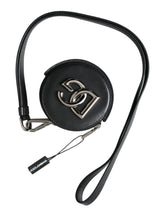 Dolce & Gabbana Black Round Leather DG Logo Coin Purse Lanyard Wallet -   -  Dolce & Gabbana.