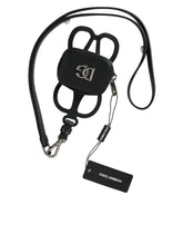 Dolce & Gabbana Black Calfskin Leather DG Logo Coin Purse Lanyard Wallet -   -  Dolce & Gabbana.