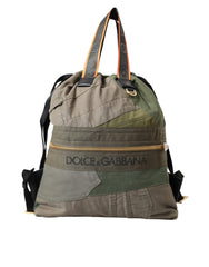 Dolce & Gabbana Military Green Patchwork Rucksack Backpack Bag -   -  Dolce & Gabbana.