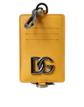 Dolce & Gabbana Orange Calf Leather Credit Card Holder Clip On Wallet -  Wallets for Men -  Dolce & Gabbana.