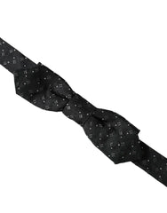 Dolce & Gabbana Black Silk Patterned Adjustable Neck Men Papillon Bow Tie -  Neckties, Men -  Dolce & Gabbana.