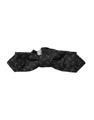 Dolce & Gabbana Black Silk Patterned Adjustable Neck Men Papillon Bow Tie -  Neckties, Men -  Dolce & Gabbana.