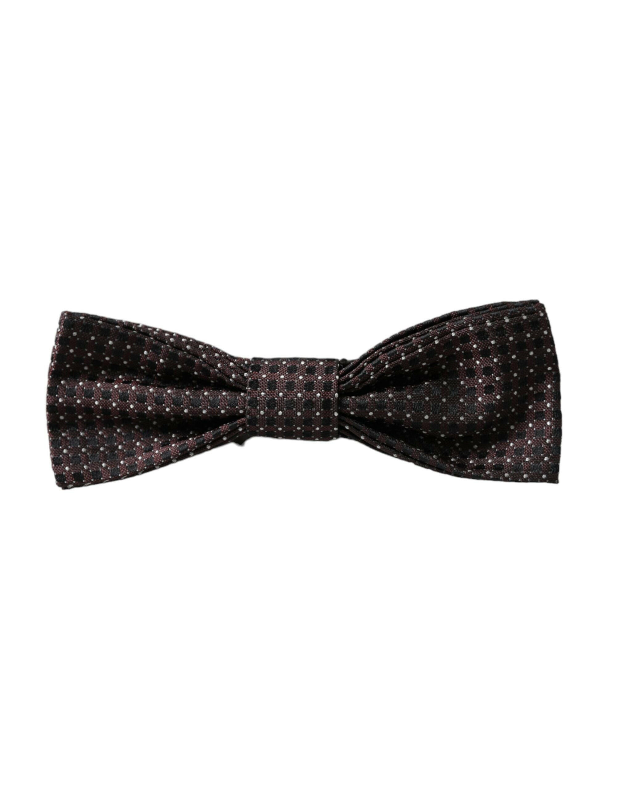 Dolce & Gabbana Brown Fantasy Silk Adjustable Neck Men Papillon Bow Tie -  Neckties, Men -  Dolce & Gabbana. Dolce & Gabbana Brown Fantasy Silk Adjustable Neck Men Papillon Bow Tie -  Neckties, Men -  Dolce & Gabbana.