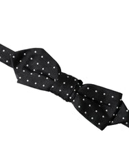 Dolce & Gabbana Black Silk Polka Dot Adjustable Neck Men Papillon Bow Tie -  Neckties, Men -  Dolce & Gabbana.