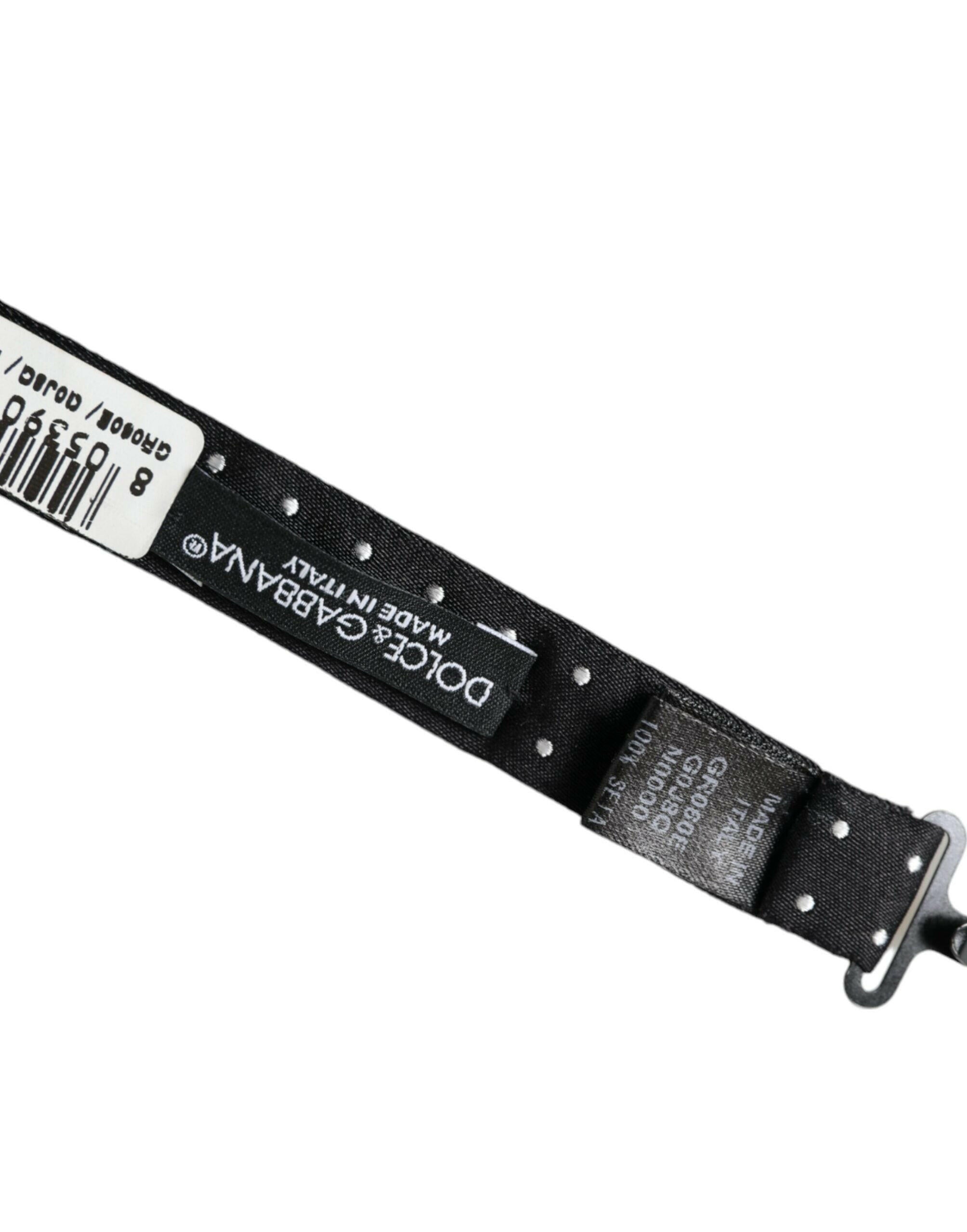 Dolce & Gabbana Black Silk Polka Dot Adjustable Neck Men Papillon Bow Tie -  Neckties, Men -  Dolce & Gabbana. Dolce & Gabbana Black Silk Polka Dot Adjustable Neck Men Papillon Bow Tie -  Neckties, Men -  Dolce & Gabbana.