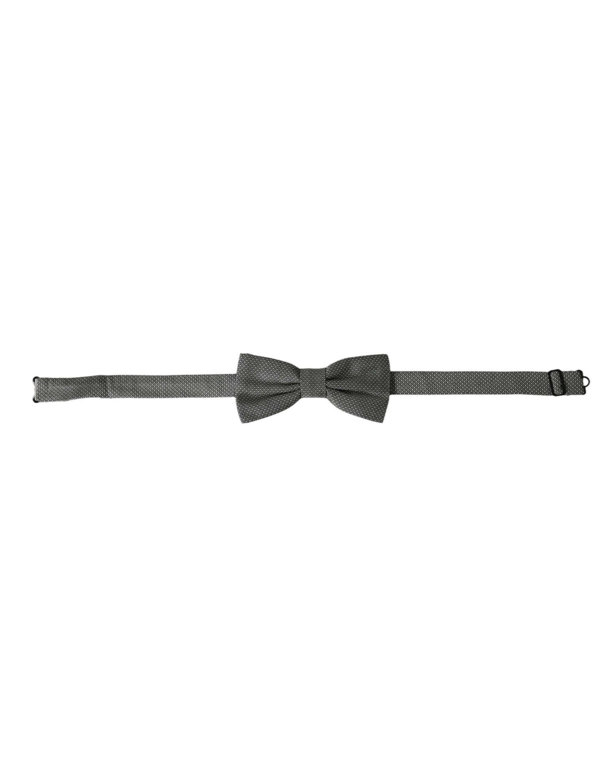 Dolce & Gabbana Gray Silk Patterned Adjustable Neck Men Papillon Bow Tie -  Neckties, Men -  Dolce & Gabbana.