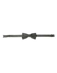 Dolce & Gabbana Gray Silk Patterned Adjustable Neck Men Papillon Bow Tie -  Neckties, Men -  Dolce & Gabbana.