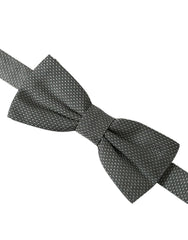 Dolce & Gabbana Gray Silk Patterned Adjustable Neck Men Papillon Bow Tie -  Neckties, Men -  Dolce & Gabbana.