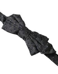 Dolce & Gabbana Black Silk Patterned Adjustable Neck Men Papillon Bow Tie -  Neckties, Men -  Dolce & Gabbana.