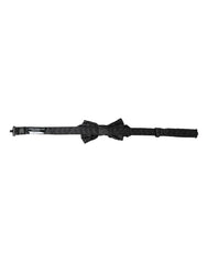 Dolce & Gabbana Black Silk Patterned Adjustable Neck Men Papillon Bow Tie -  Neckties, Men -  Dolce & Gabbana.