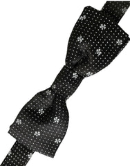 Dolce & Gabbana Black Silk Floral Adjustable Neck Men Papillon Bow Tie -  Neckties, Men -  Dolce & Gabbana.