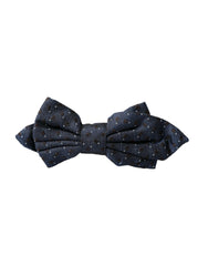 Dolce & Gabbana Navy Blue Silk Patterned Adjustable Men Papillon Bow Tie -  Neckties, Men -  Dolce & Gabbana.