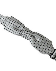 Dolce & Gabbana Gray Silk Polka Dot Adjustable Neck Men Papillon Bow Tie -  Neckties, Men -  Dolce & Gabbana.