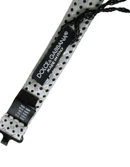 Dolce & Gabbana Gray Silk Polka Dot Adjustable Neck Men Papillon Bow Tie -  Neckties, Men -  Dolce & Gabbana.