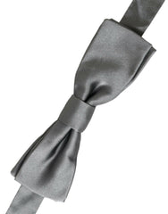 Dolce & Gabbana Gray Satin Silk Adjustable Neck Men Papillon Bow Tie -  Neckties, Men -  Dolce & Gabbana.