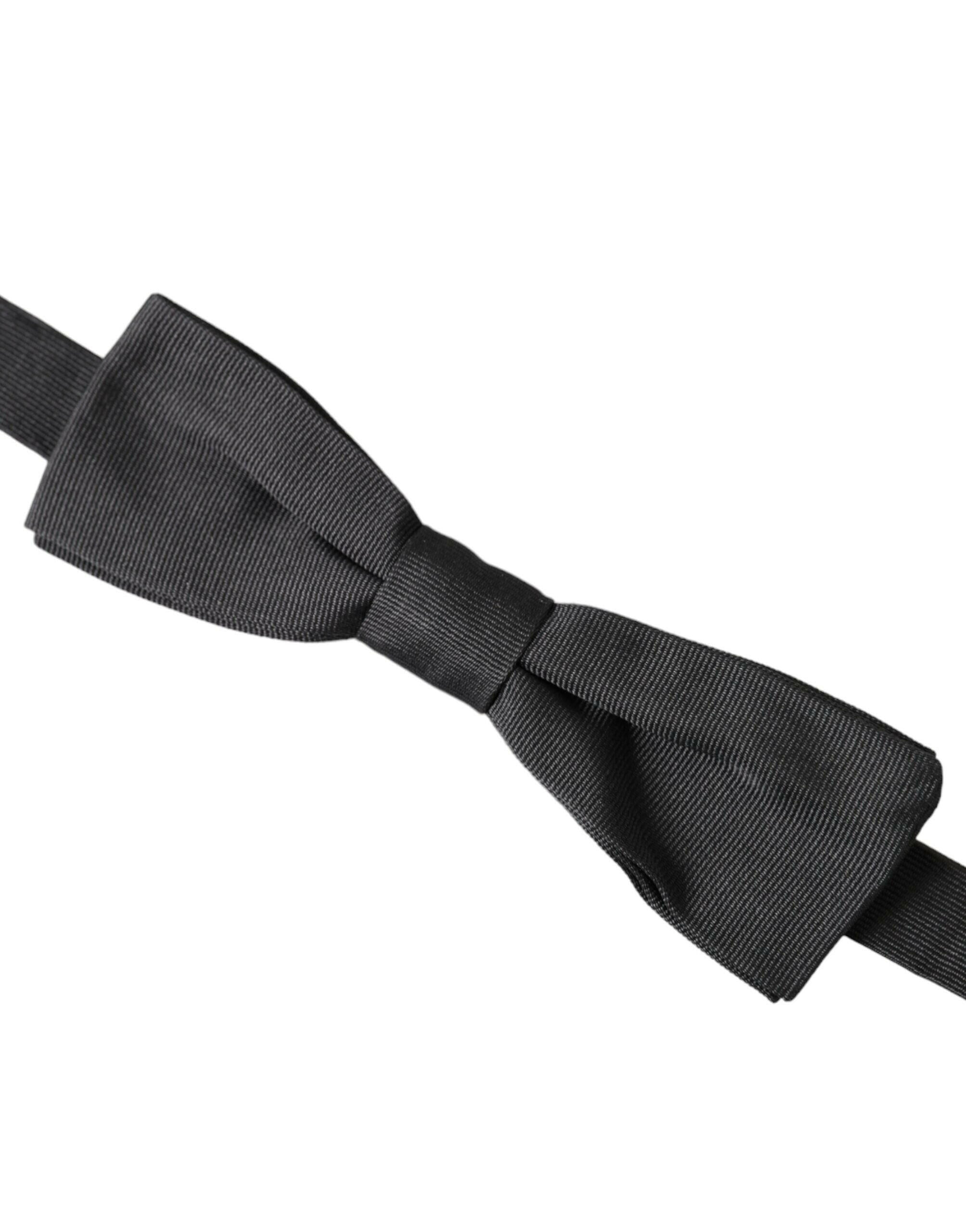 Dolce & Gabbana Black Silk Adjustable Neck Men Bow Tie -  Neckties, Men -  Dolce & Gabbana. Dolce & Gabbana Black Silk Adjustable Neck Men Bow Tie -  Neckties, Men -  Dolce & Gabbana.
